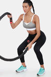 Zelocity High Impact Quick Dry Padded Sports Bra - Lt Grey — thumbnail 5